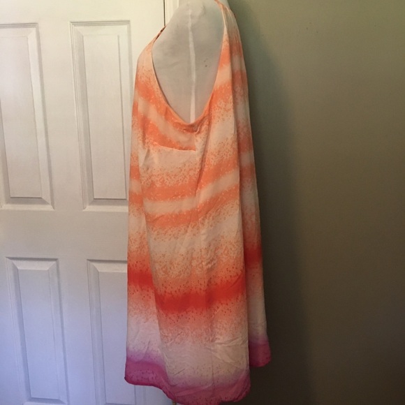 Luxology Peach & Purple Ombre Maxi Halter Style Dress Sz 20W - Picture 5 of 10